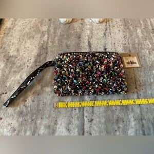 Solid beaded mini bag NWT